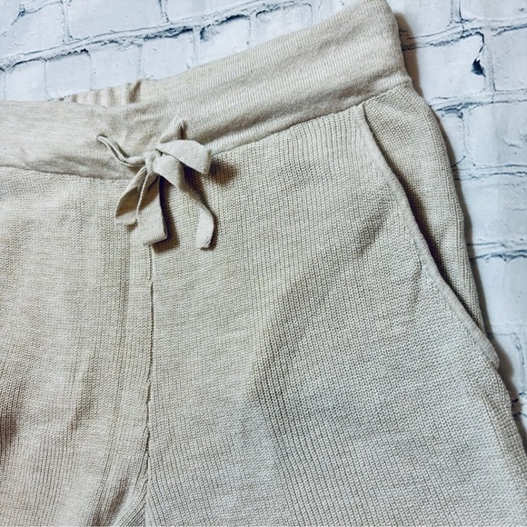 H&M Basics Wool Blend Knit Jogger Pull On Pants Size XS Lounge Leisure Tan - Picture 6 of 8